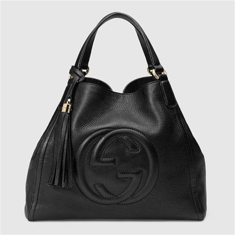 black gucci handbag|Gucci black handbag use.